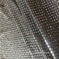 Hot Selling customize Sequin Girl Solid Knitted Korean Fabric lurex black silver With Sequin Fabric